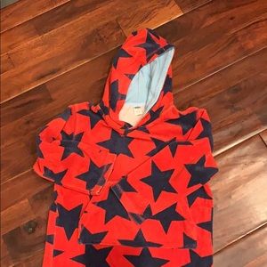 Mini Biden toweling hoodie.